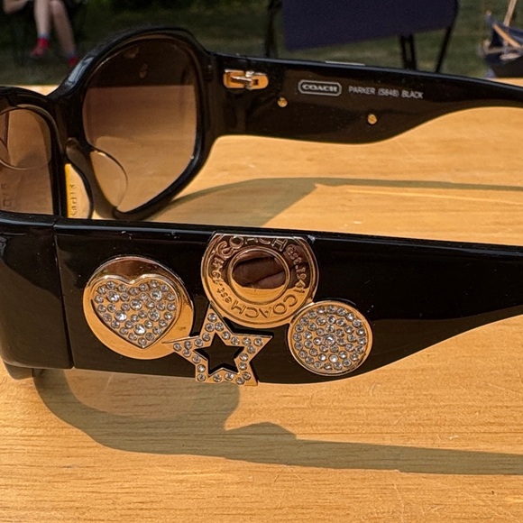 Coach Black Sunglasses with Gold Accents - Picture 4 of 6